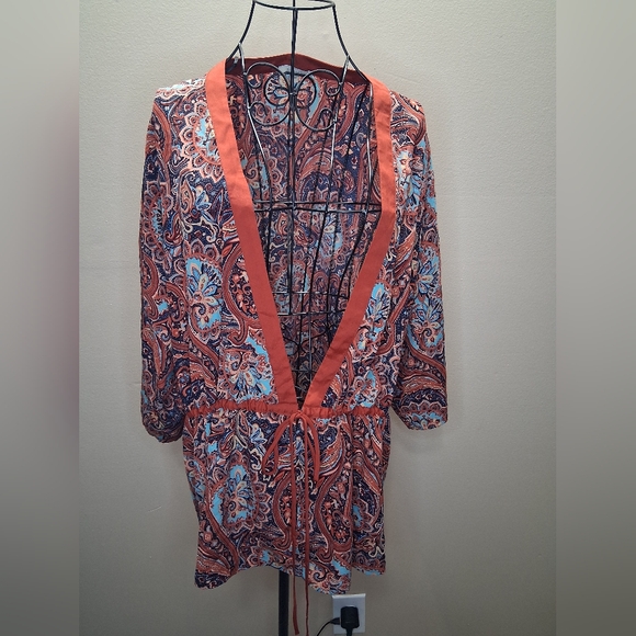 Pleione Multicolor Paisley Kimono - Picture 2 of 11